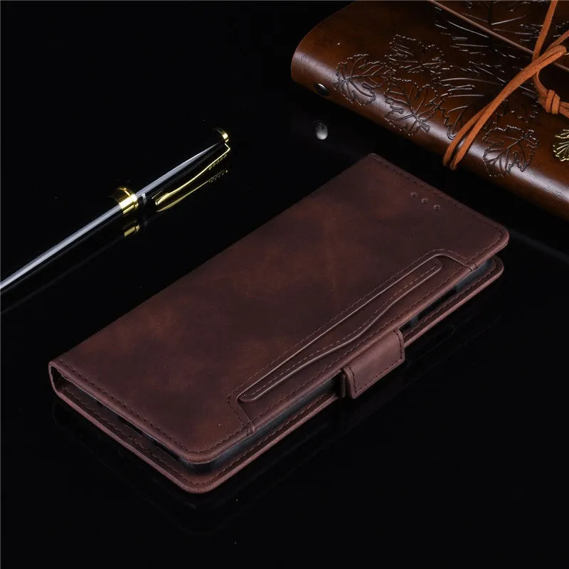 Shockproof wallet leather case with bracket for Red MiNote 9s/Note 9 Pro/Note 9 Pro Maxmobile phone case Black