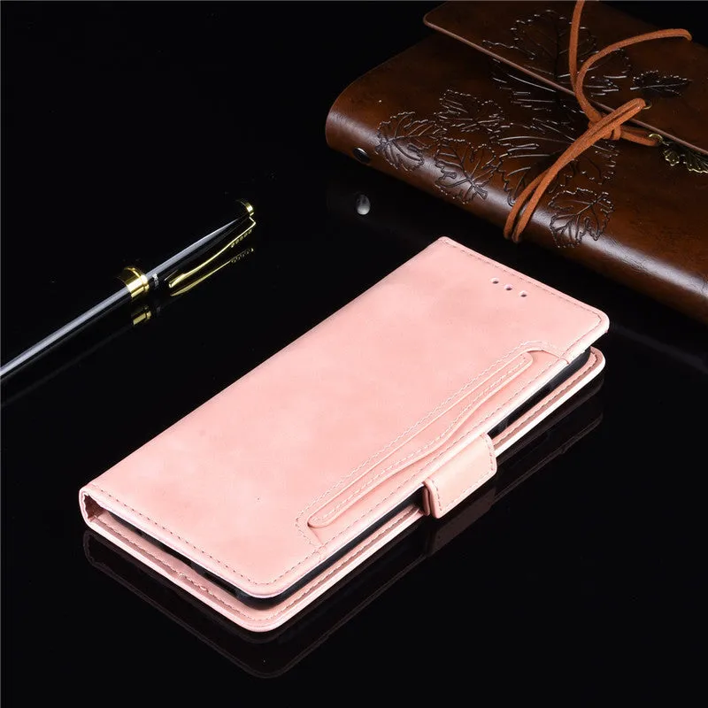 Shockproof wallet leather case with bracket for Red MiNote 9s/Note 9 Pro/Note 9 Pro Maxmobile phone case Black