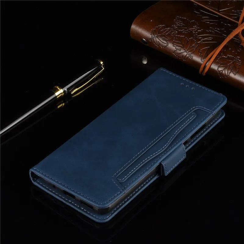 Shockproof wallet leather case with bracket for Red MiNote 9s/Note 9 Pro/Note 9 Pro Maxmobile phone case Black