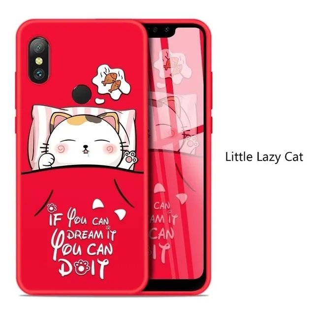 Silicone Case For Xiaomi Redmi Note 6 Pro Cute Full Case For Xiaomi Redmi Note 5 7 6A Mi A2 Lite Shockproof Bumper Coques Funda