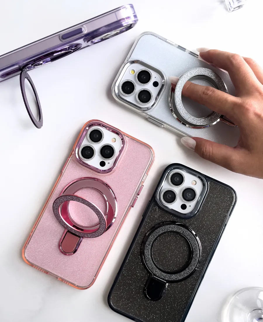 Silver Sparkle Ring MagSafe Phone Case