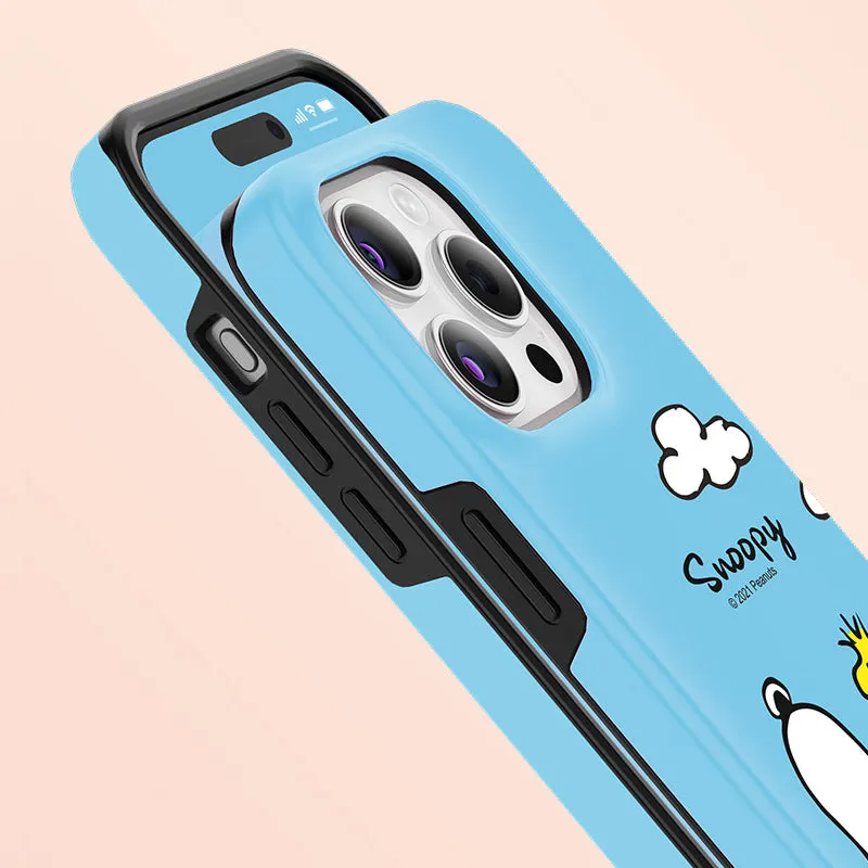 Snoopy Guard Up Shockproof TPU PC Dual Layer Combo Case Cover