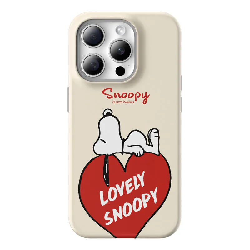 Snoopy Guard Up Shockproof TPU PC Dual Layer Combo Case Cover