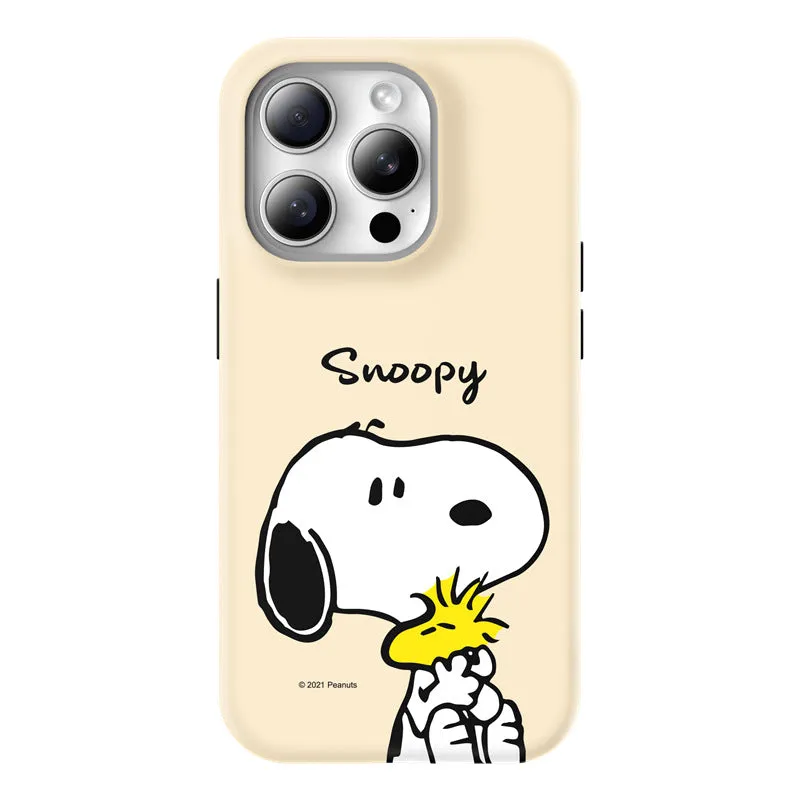 Snoopy Guard Up Shockproof TPU PC Dual Layer Combo Case Cover