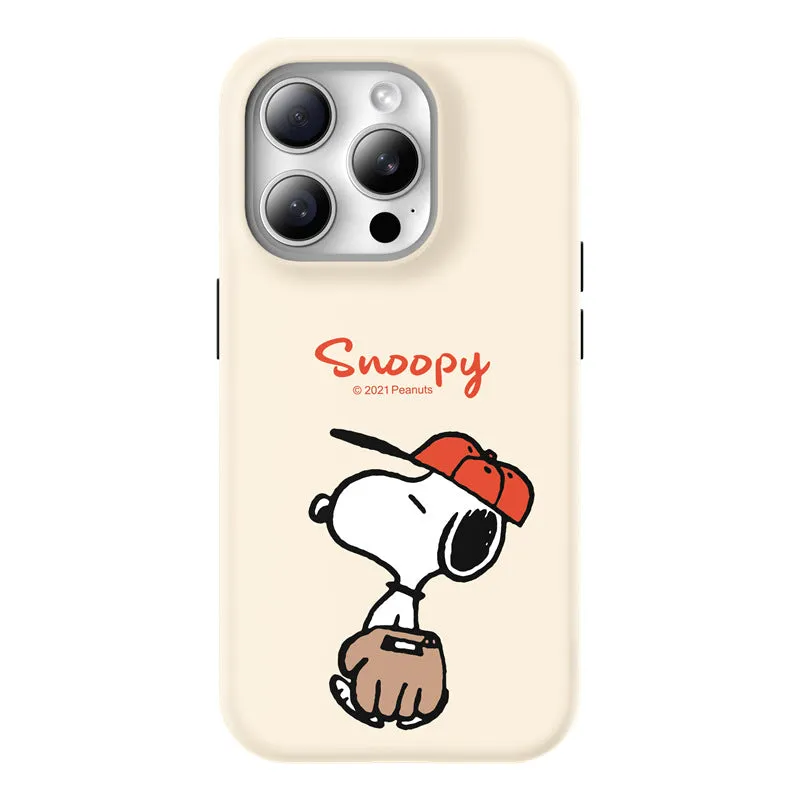 Snoopy Guard Up Shockproof TPU PC Dual Layer Combo Case Cover