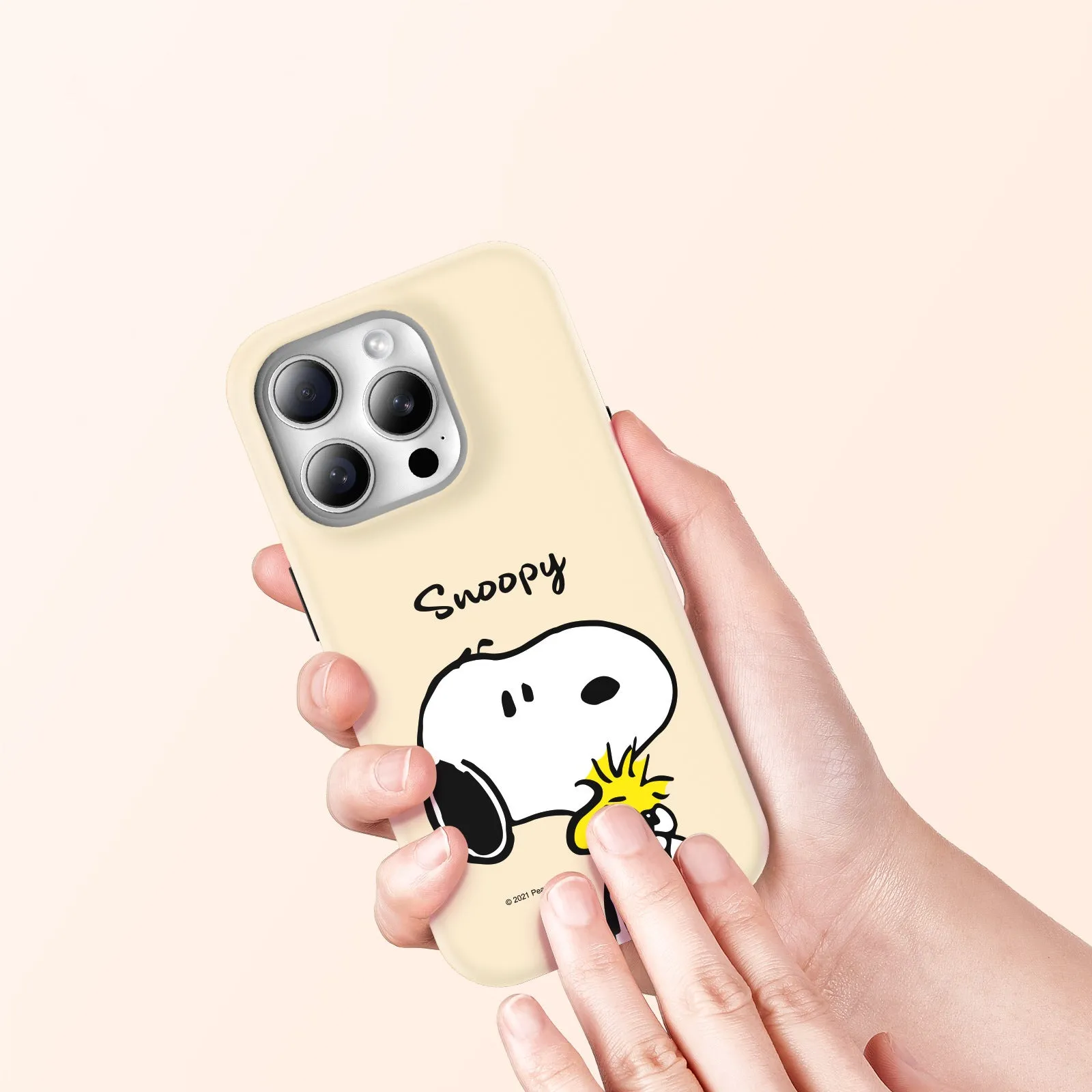 Snoopy Guard Up Shockproof TPU PC Dual Layer Combo Case Cover