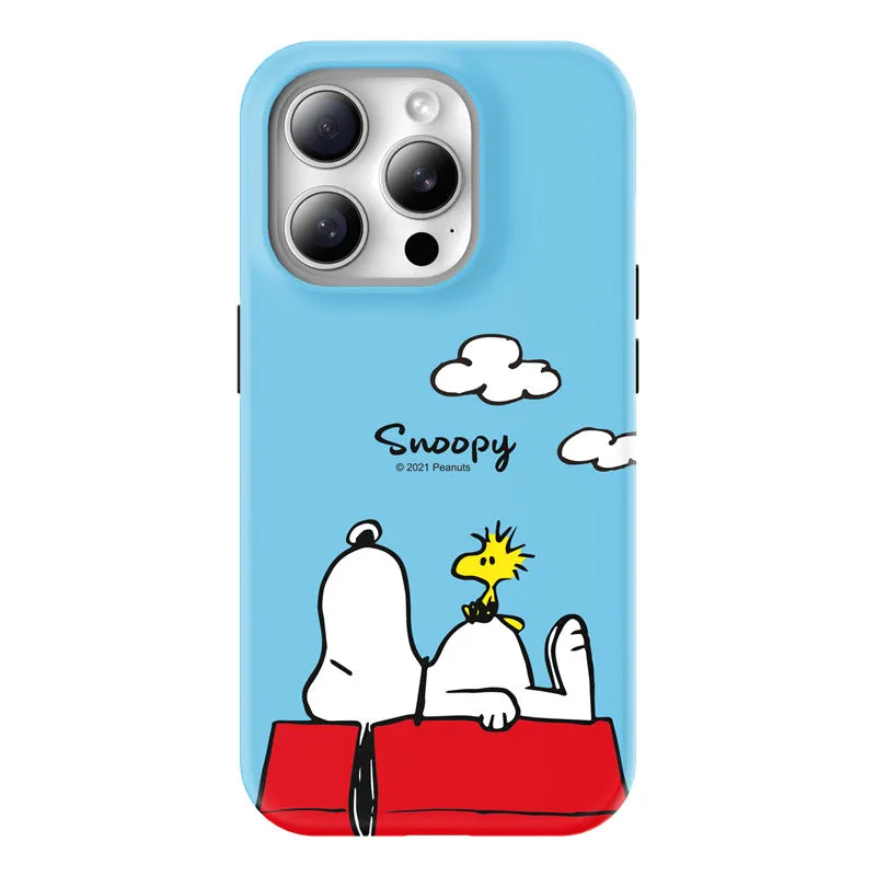 Snoopy Guard Up Shockproof TPU PC Dual Layer Combo Case Cover