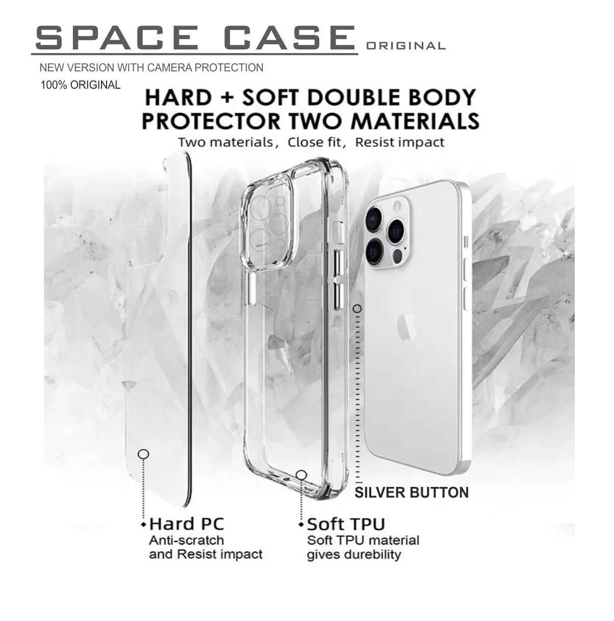 Space Transparent Hard Case For Vivo