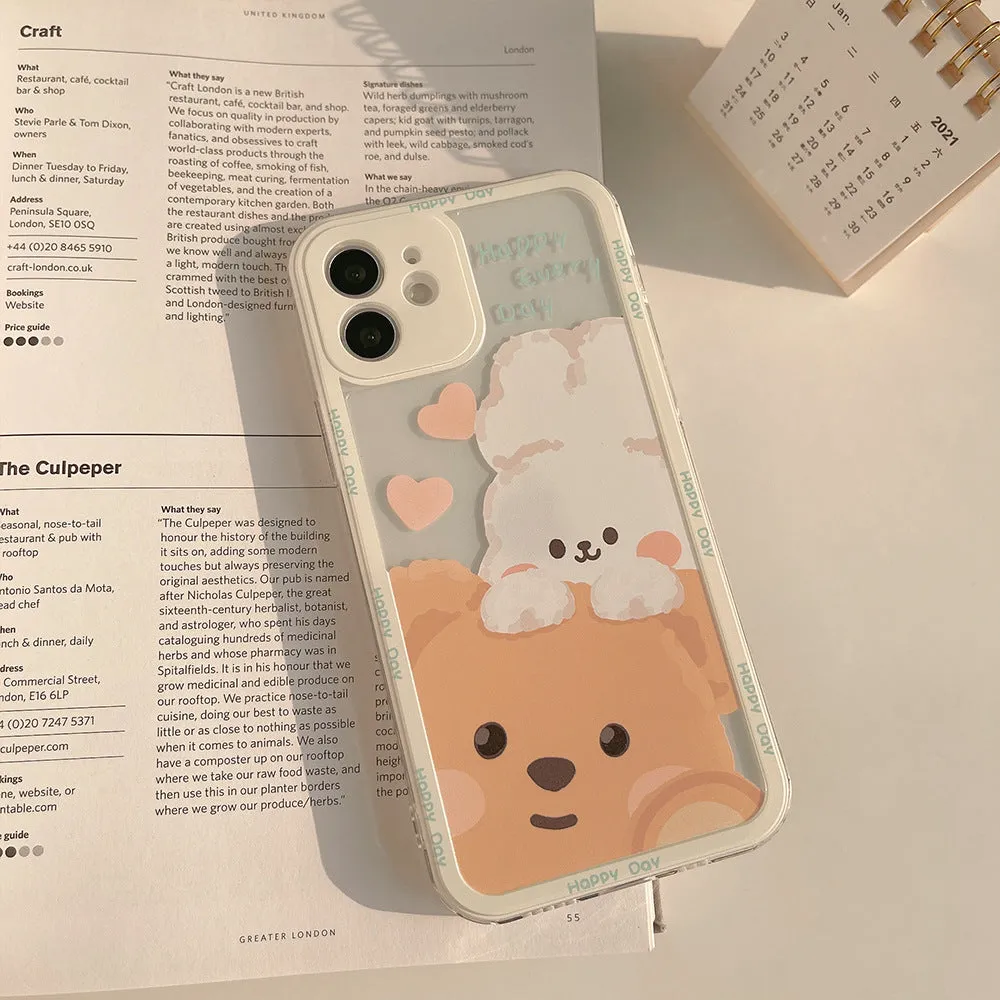 Teddy & Bunny Friends iPhone Case