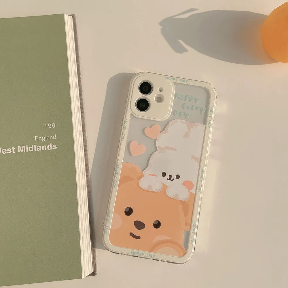 Teddy & Bunny Friends iPhone Case