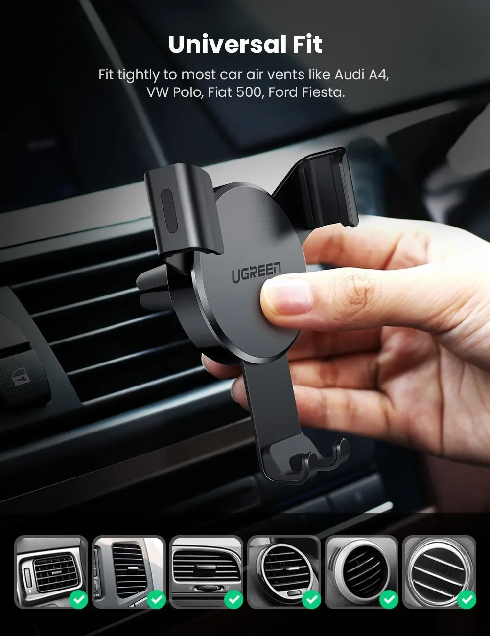 UGREEN Gravity Drive Car Mount