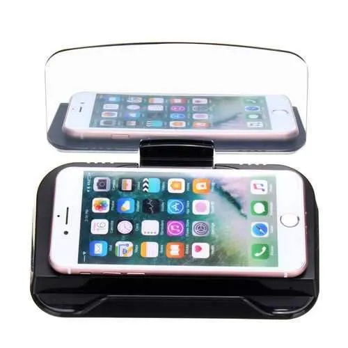 Universal Qi Wireless Charging Navigation Hub Display Car Dashboard Holder for Mobile Phone