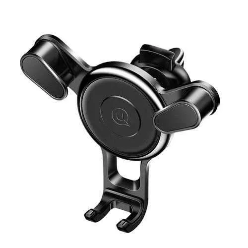 USAMS Spring Clip Multi-angle Rotation Car Mount Air Vent Holder for Samsung Xiaomi Mobile Phone