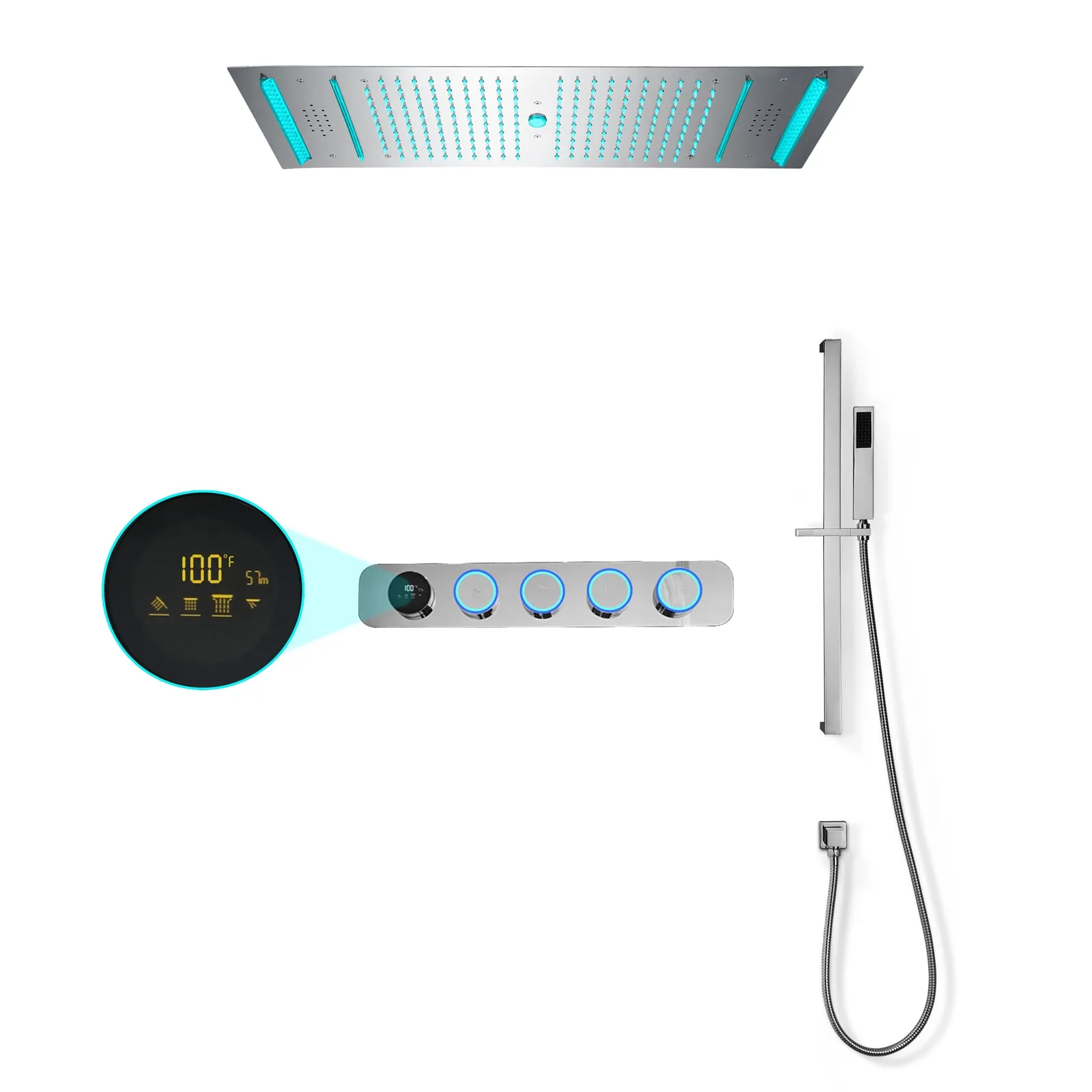 VELOCITY|36" IN COMPLETE LED MUSIC SHOWER SYSTEM