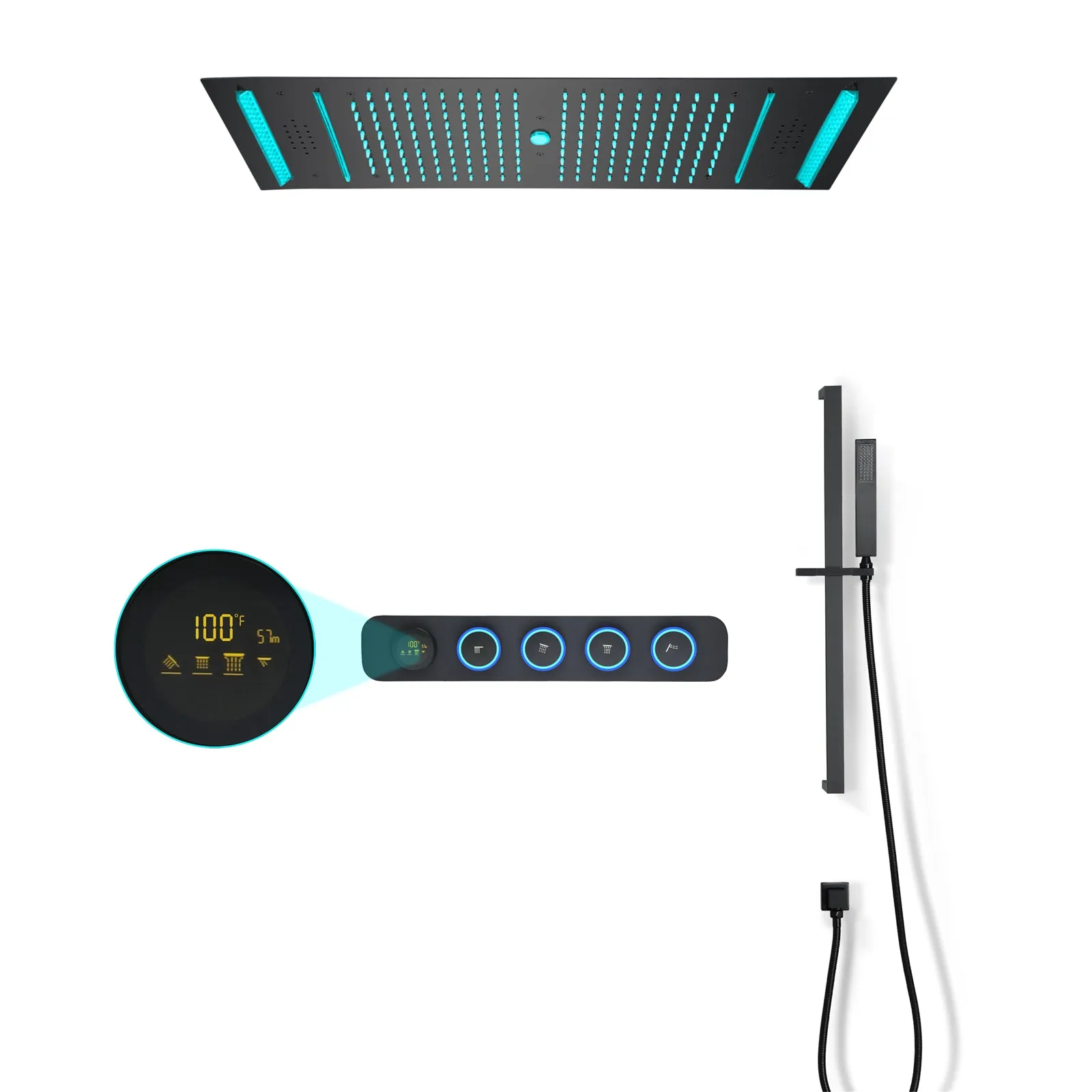 VELOCITY|36" IN COMPLETE LED MUSIC SHOWER SYSTEM