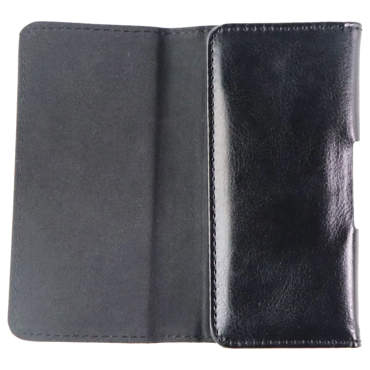 Ventev Leather Carry Pouch for 5-inch Small Size Smartphones & Devices - Black