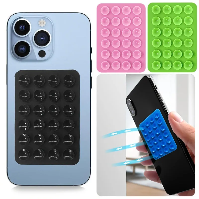 Versatile Silicone Suction Cup Phone Holder with 24 Cups