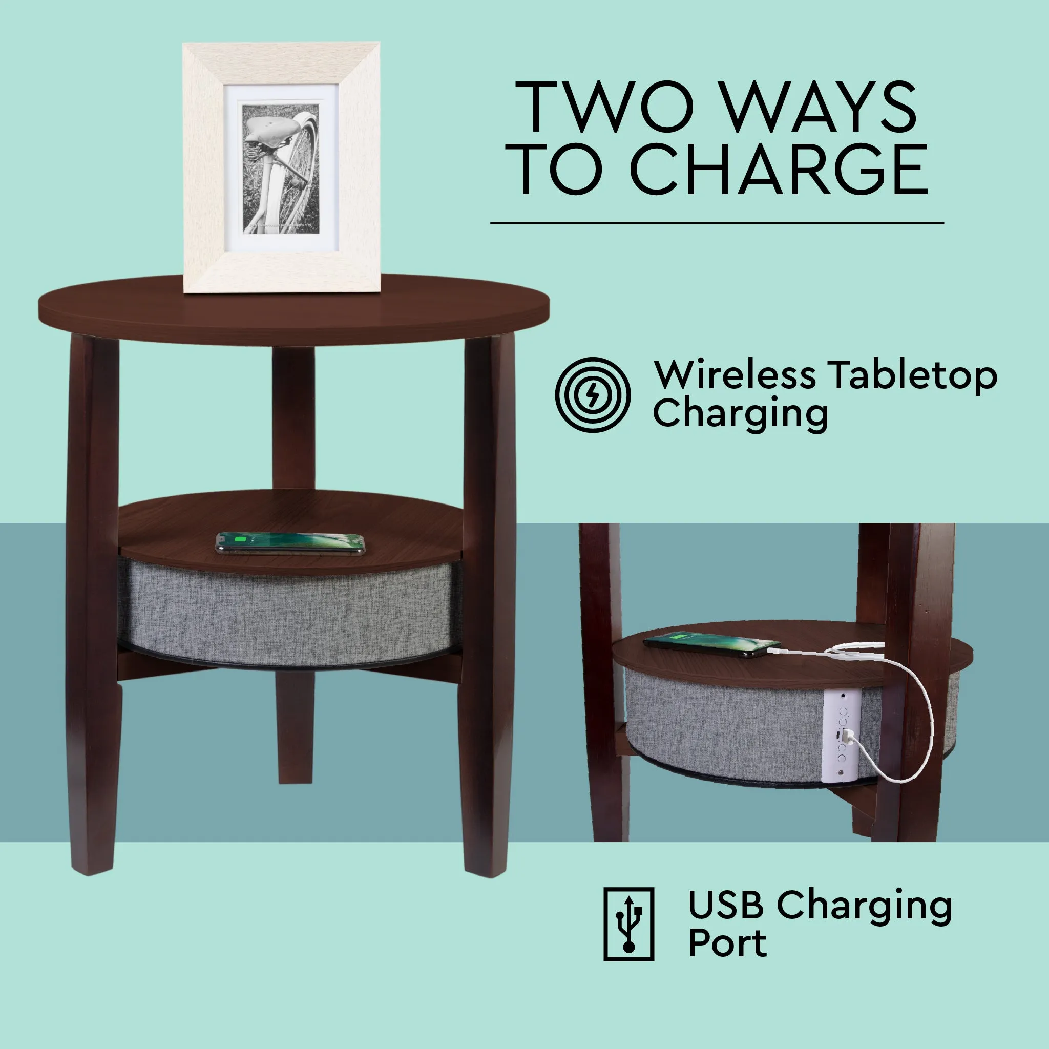 Wireless Fortis Speaker End Table