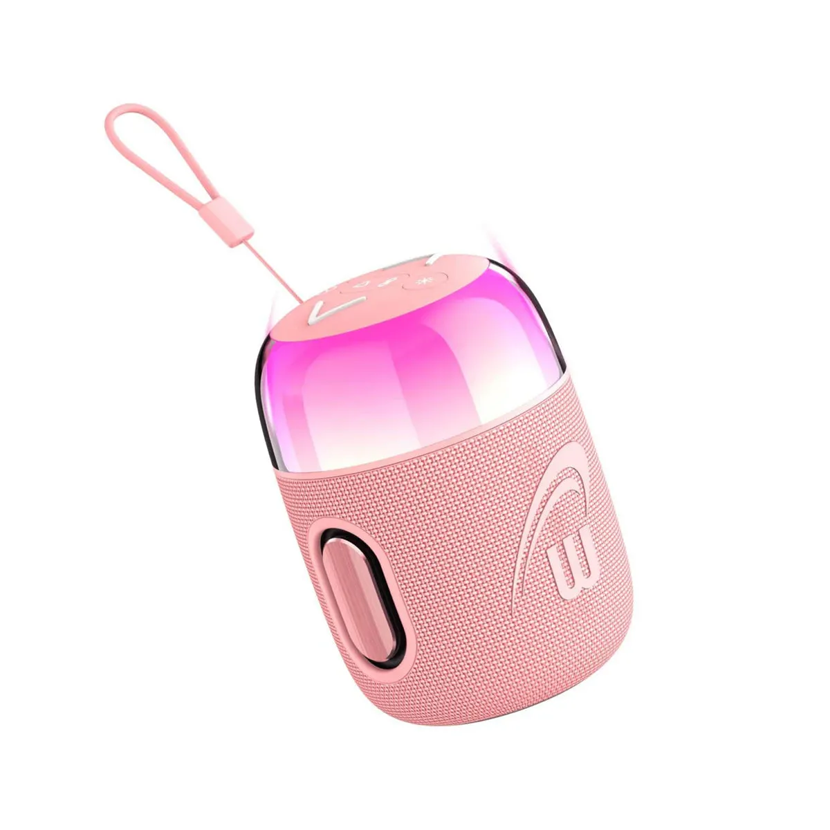 WorryFree WSC-02 Wireless Mini Bluetooth Speaker With RGB Lights - Pink