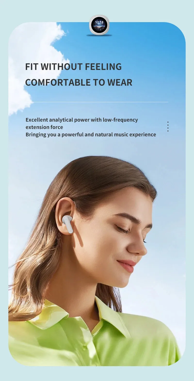 Xiaomi A18 Pro BluetoothHeadset Touch Screen Control Hifi Sound Sports Waterproof Headset Long Battery Life Bluetooth Earbuds