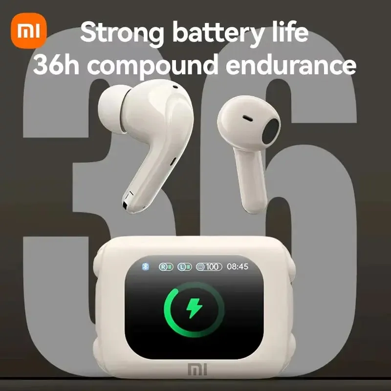 XIAOMI New H12 Pro Wireless Earphone Dual Earbuds Touch Screen Headset ANC ENC Noise Cancelling In Ear Bluetooth5.4 Headphone