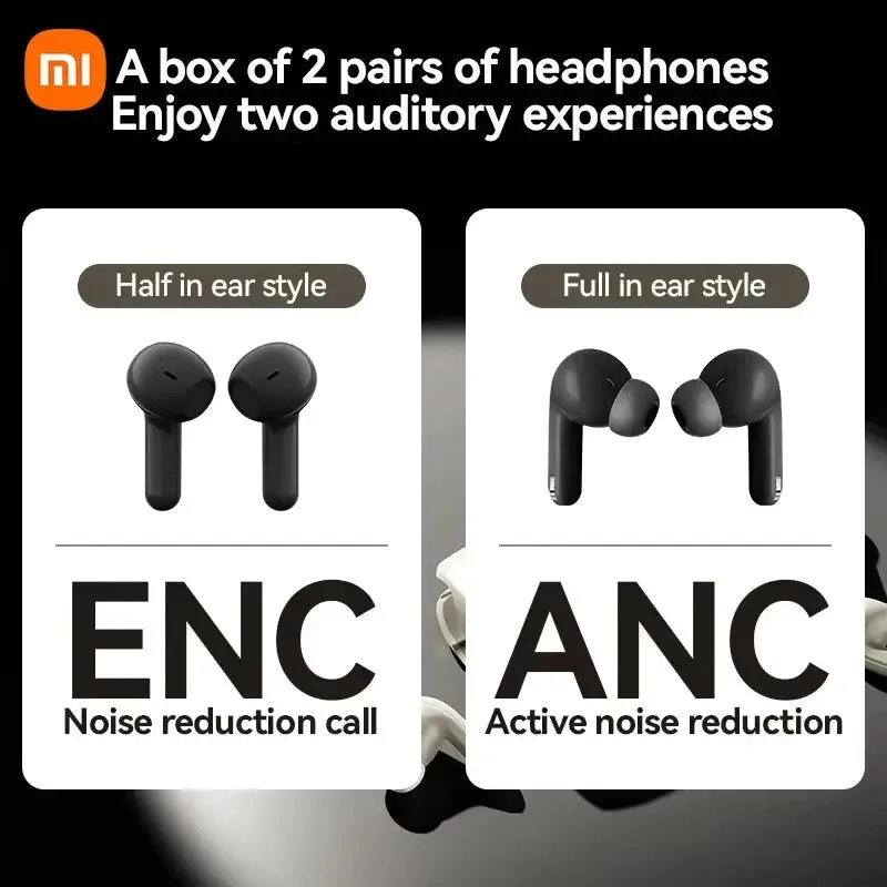 XIAOMI New H12 Pro Wireless Earphone Dual Earbuds Touch Screen Headset ANC ENC Noise Cancelling In Ear Bluetooth5.4 Headphone